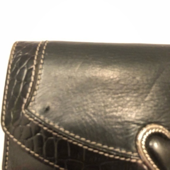Brighton black leather wallet organizer cl…